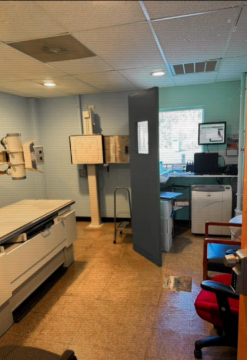X-ray room with imaging equipment