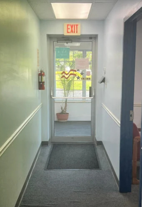 Clinic hallway and entrance corridor